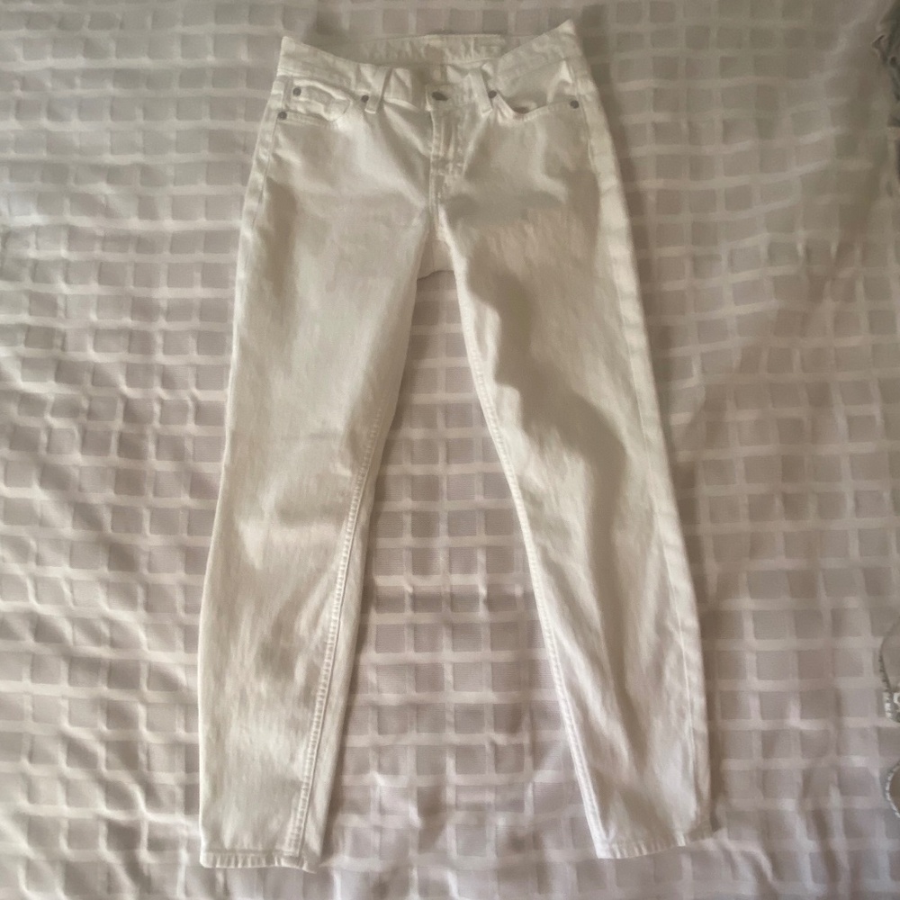 7 For All Mankind White Jeans